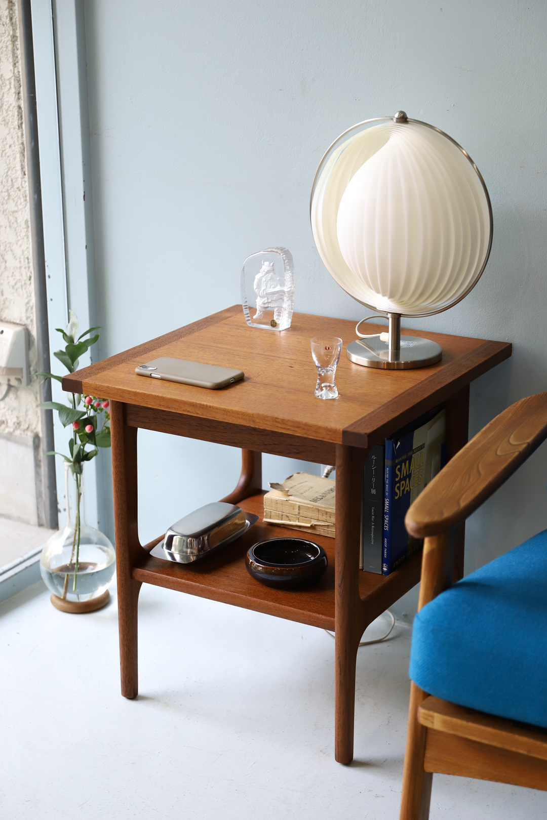 デンマーク ヴィンテージ サイドテーブル チーク材 北欧家具 ミッド 