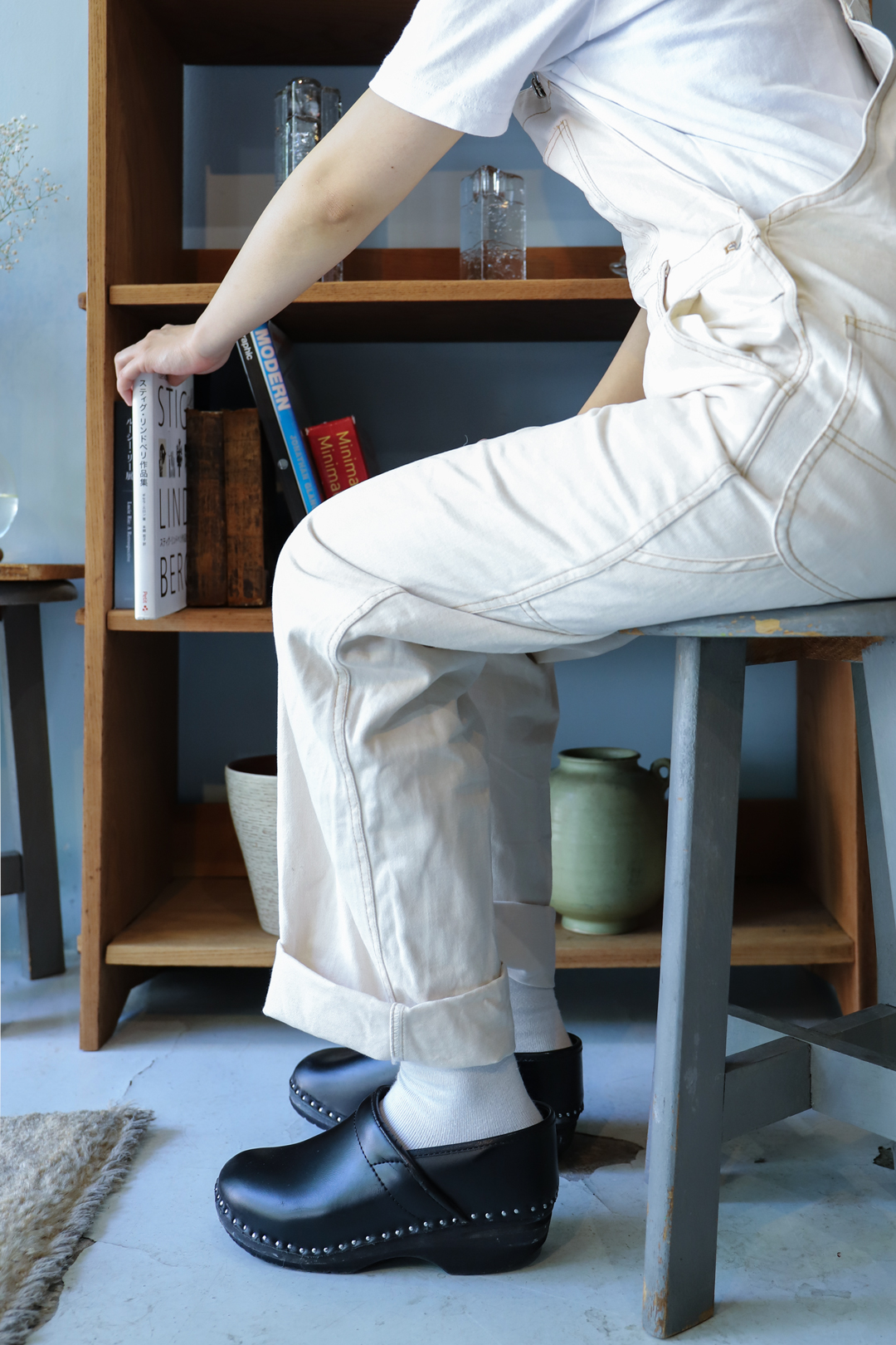 Vintage Atelier Stool Painted Gray/ヴィンテージ アトリエスツール 丸椅子 グレーペイント シャビーシック