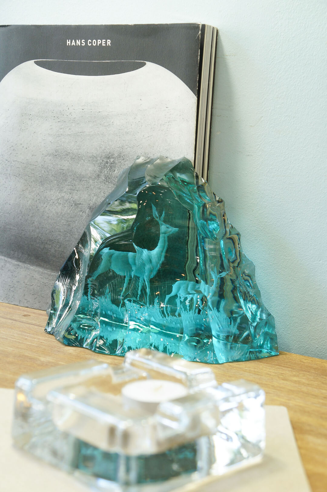 Kosta Glass Sculpture "Icebergs" Vicke Lindstrand/コスタ アイスバーク ガラス彫刻 ヴィッケ・リンドストランド スウェーデン 北欧雑貨 インテリア