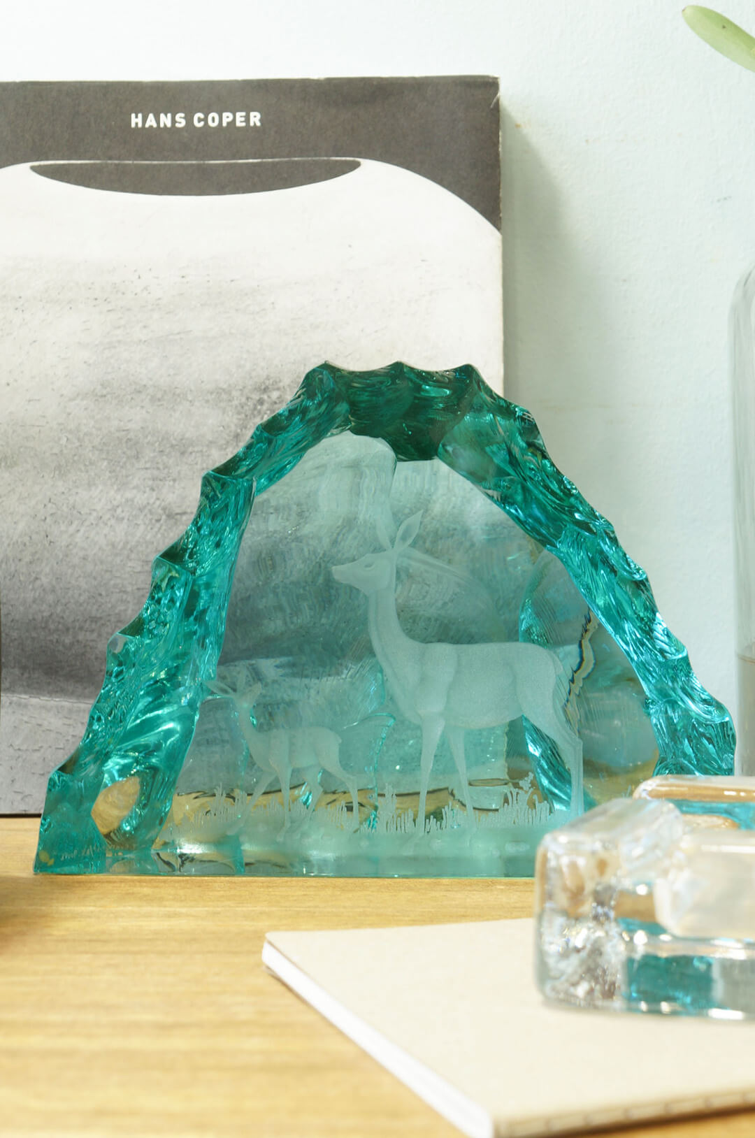 Kosta Glass Sculpture "Icebergs" Vicke Lindstrand/コスタ アイスバーク ガラス彫刻 ヴィッケ・リンドストランド スウェーデン 北欧雑貨 インテリア