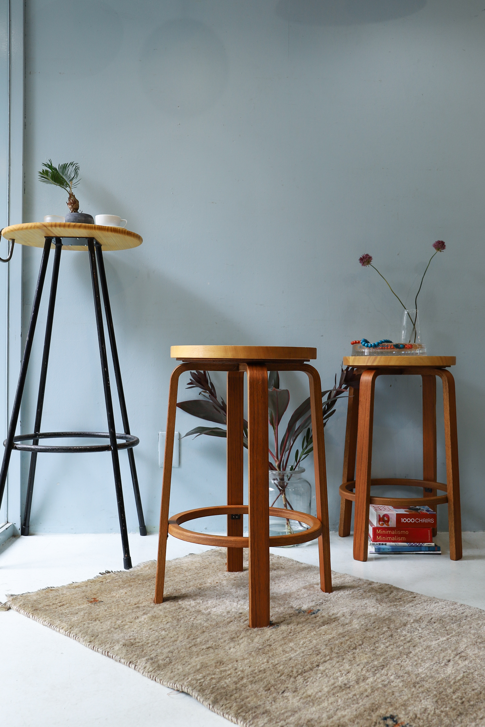 Japanese Vintage Bentwood Bar Stool/ジャパンヴィンテージ 曲木 バースツール カウンターチェア ベントウッド プライウッド 北欧モダン