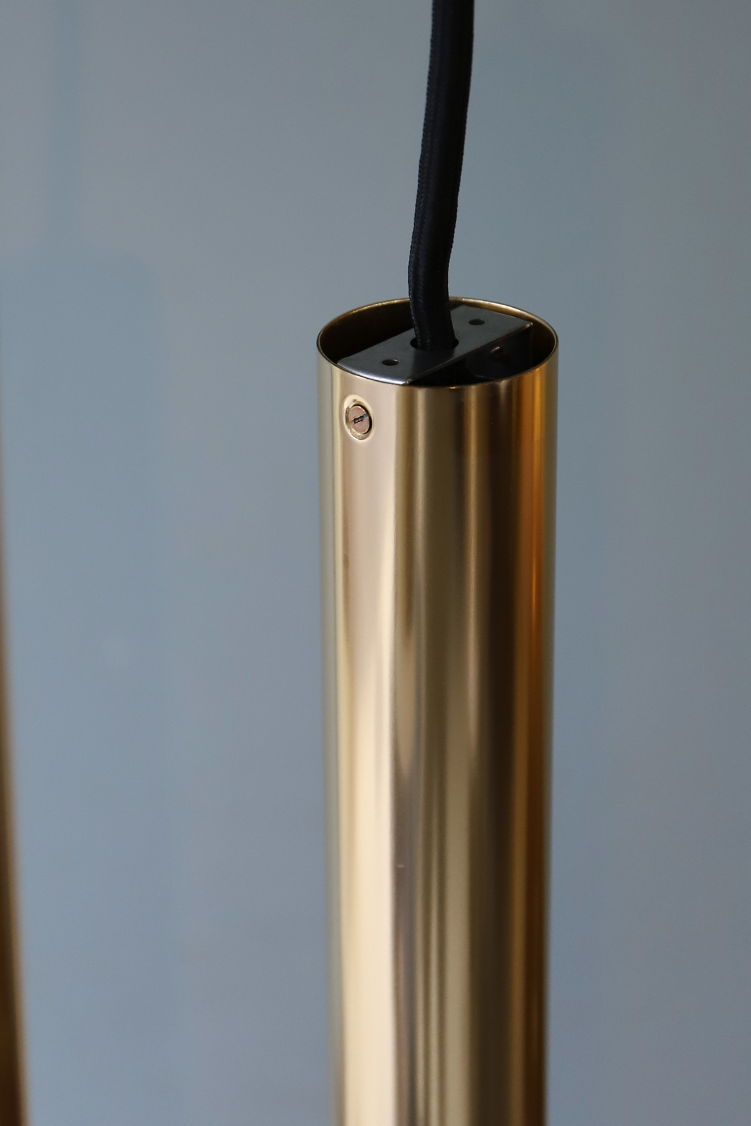 ヴィンテージ ゴールド シリンダー ペンダントライト レトロ ミッドセンチュリー 照明/Japanese Vintage Gold Cylinder Pendant Light
