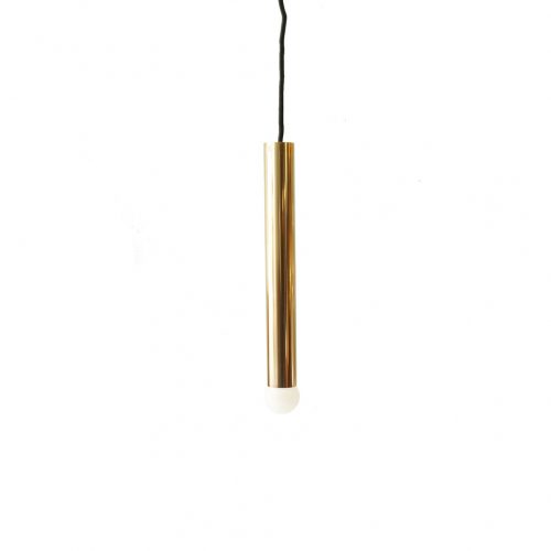 Japanese Vintage Gold Cylinder Pendant Light/ヴィンテージ ゴールド シリンダー ペンダントライト レトロ ミッドセンチュリー 照明 1
