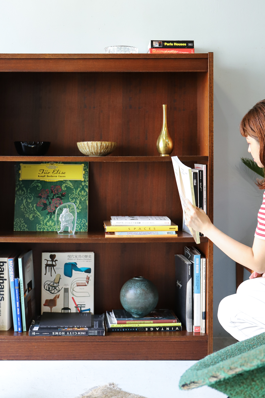 Mahogany Wood Book Case Box:マホガニー材 ブックケース 本棚 シェルフ 収納家具 モダン