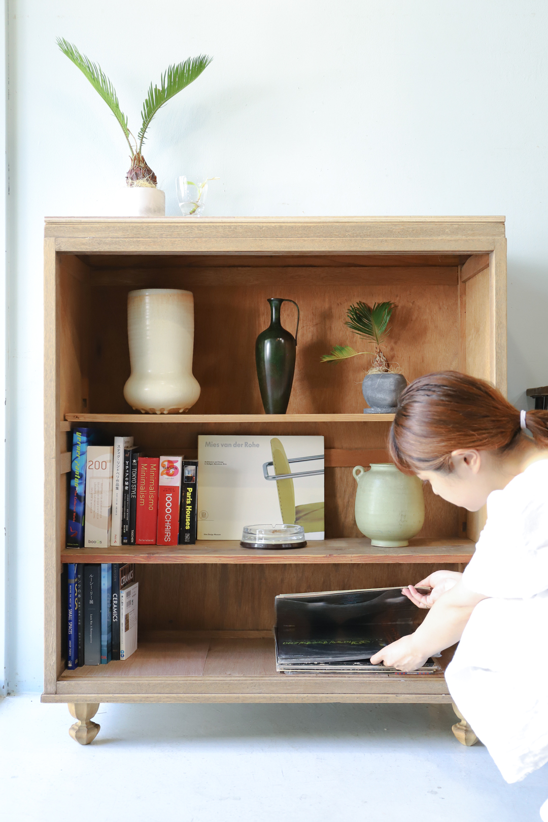 ジャパンヴィンテージ ガラスキャビネット 昭和レトロ 古道具 収納家具 食器棚 本棚/Japanese Vintage Glass Cabinet |  FURUICHI/古一