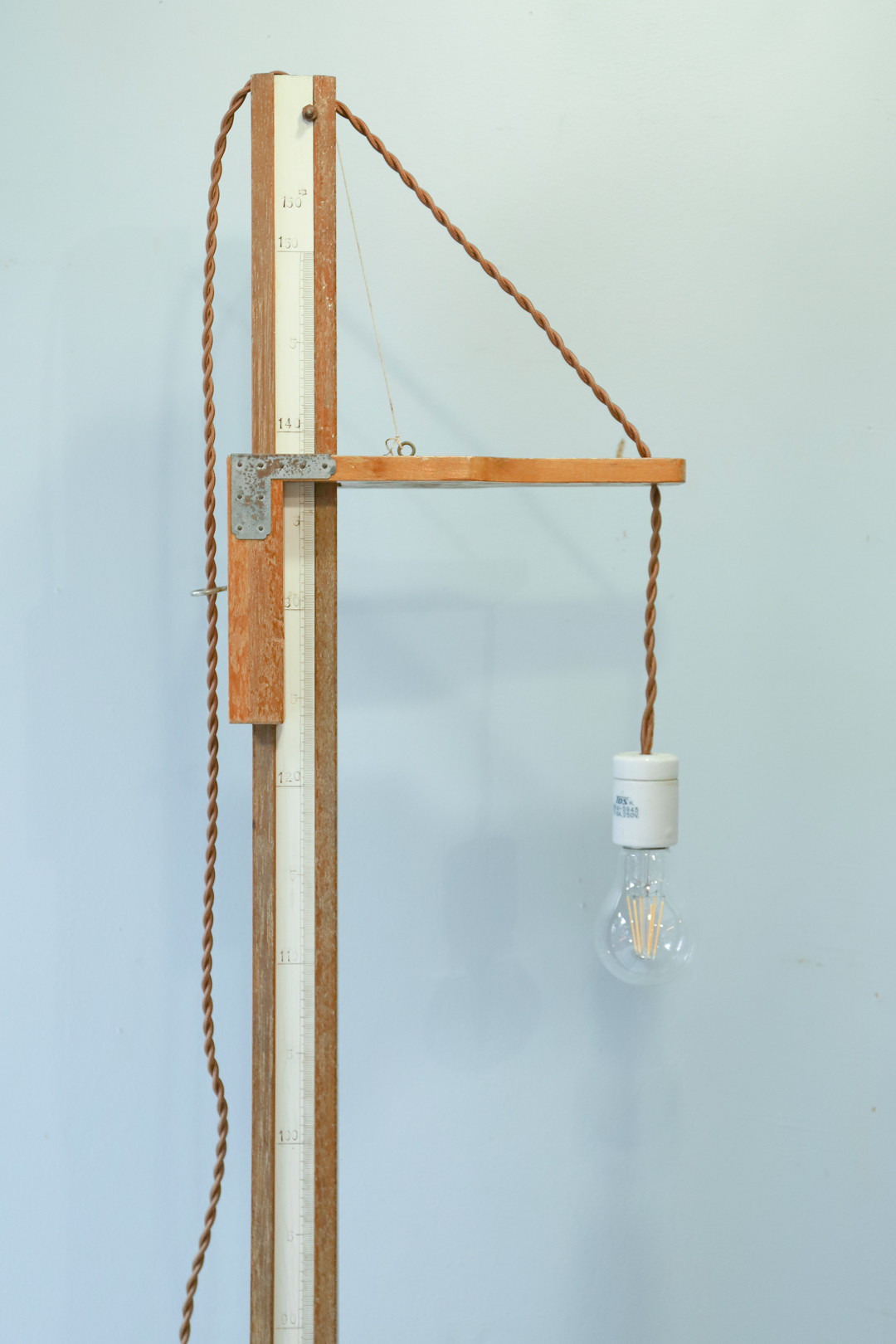 Japanese Vintage Height Meter Lamp/ヴィンテージ 身長計 リメイクランプ 照明 古賀秀幸 インテリア 古道具