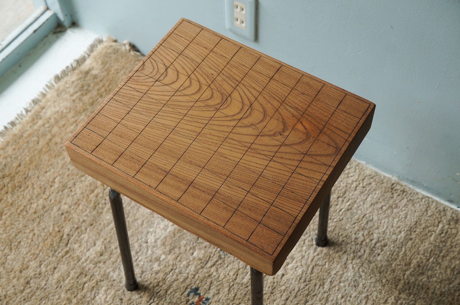 Japanse Shogi Board Side Table/将棋盤 サイドテーブル スツール リメイク 花台 インテリア インダストリアルモダン 2