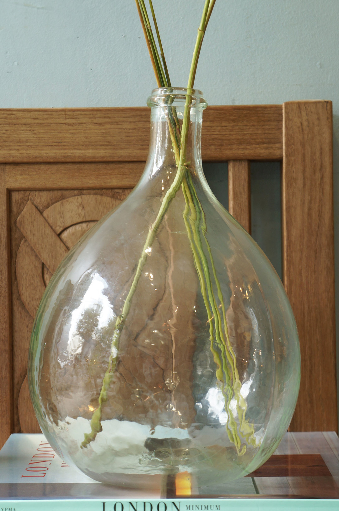 France Antique Demijohn Bottle/フランス アンティーク デミジョンボトル ガラス瓶 フラワーベース 古道具 シャビーシック ブロカント