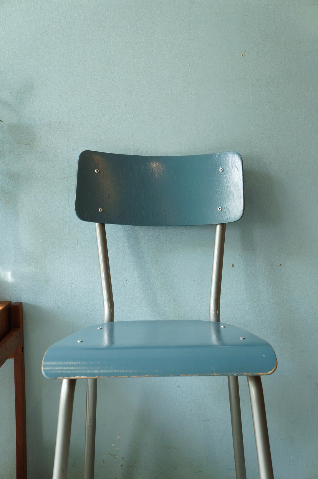 Dutch Vintage School Chair/オランダヴィンテージ スクールチェア ダイニングチェア スチール 椅子 インダストリアル シャビーシック