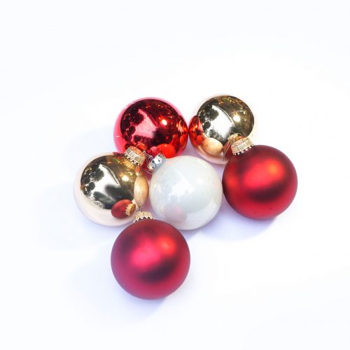 Vintage Blown Glass Christmas Ball Ornament/ヴィンテージ クリスマス オーナメント 吹きガラス ボール レトロ 6個セット 3