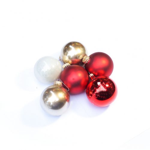 Vintage Blown Glass Christmas Ball Ornament/ヴィンテージ クリスマス オーナメント 吹きガラス ボール レトロ 6個セット 4