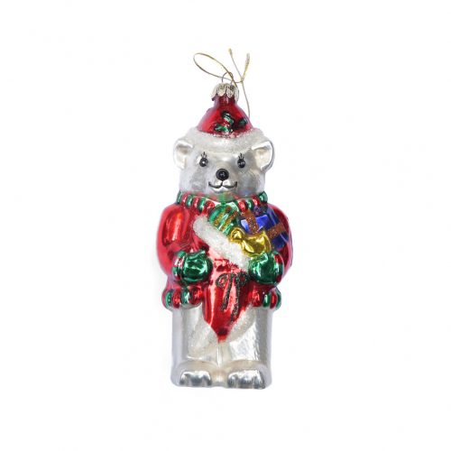Blown Glass Christmas Ornament Doll/クリスマスオーナメント 吹きガラス レトロ 人形 くま 5