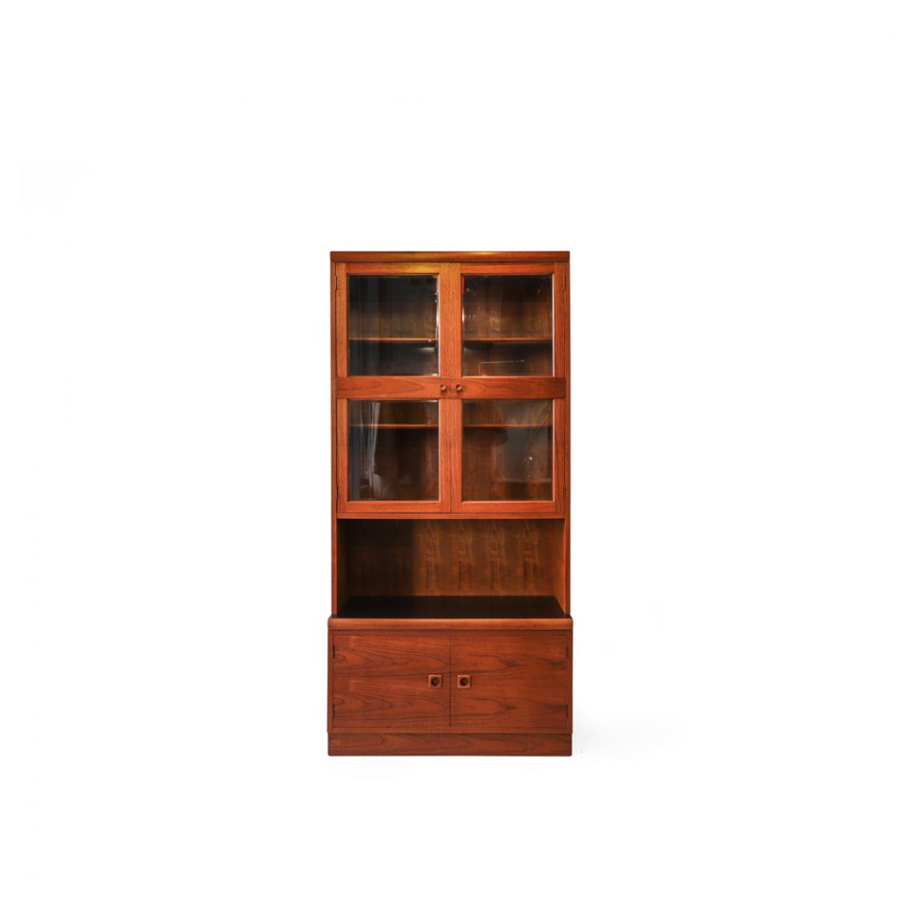 Vintage Teakwood Glass Cabinet・Book Case/ジャパンヴィンテージ ブックケース ガラスキャビネット 本棚 チーク材 レトロモダン
