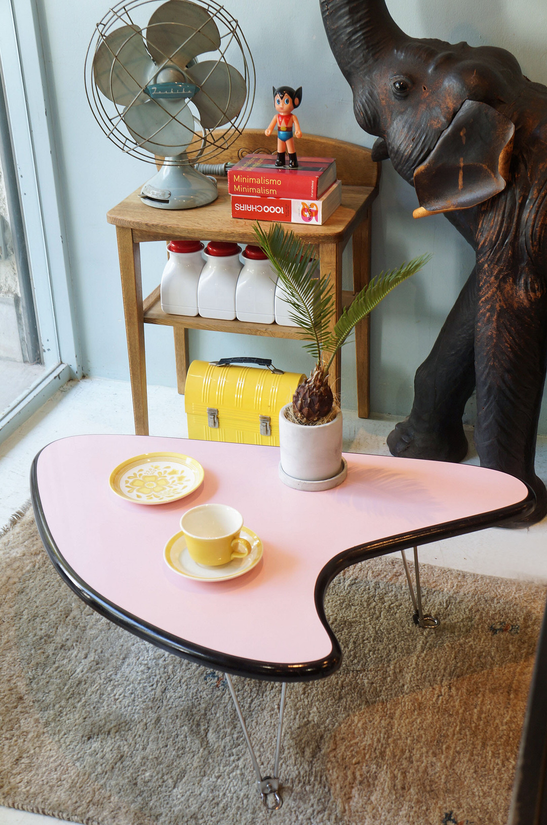 Mid Century Vintage Style Boomerang Coffee Table/アトミック ブーメラン ヴィンテージ コーヒーテーブル クリームソーダ ロカビリー