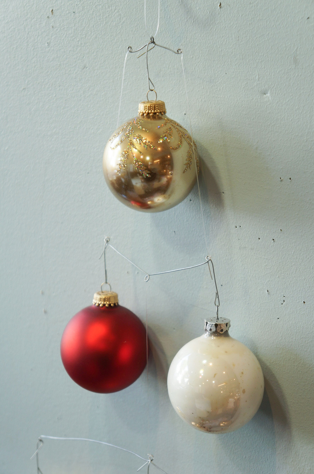 Vintage Blown Glass Christmas Ball Ornament/ヴィンテージ クリスマス オーナメント 吹きガラス ボール レトロ 6個セット 7