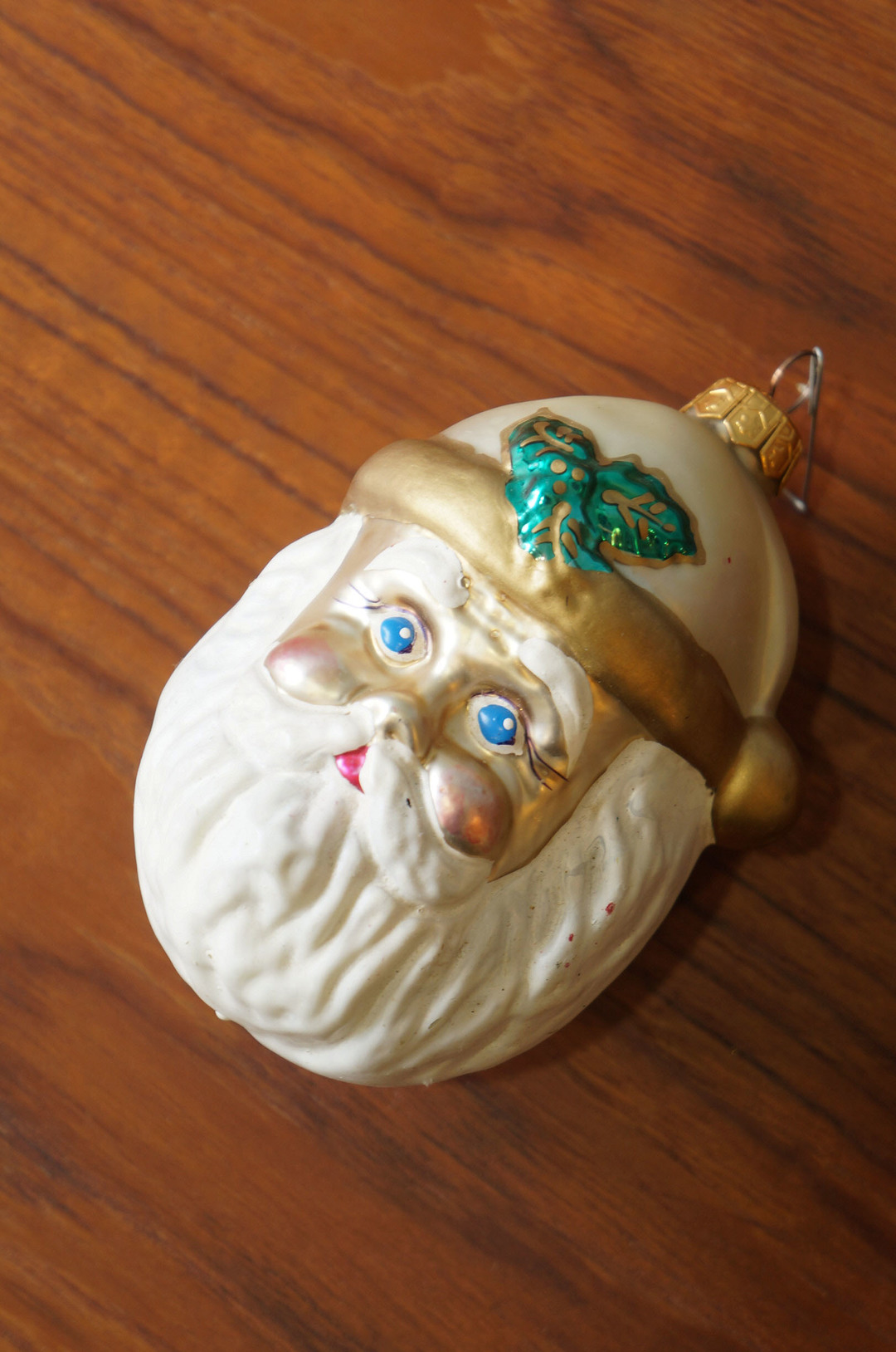 Blown Glass Christmas Ornament Doll/クリスマスオーナメント 吹きガラス レトロ 人形 サンタの顔 7