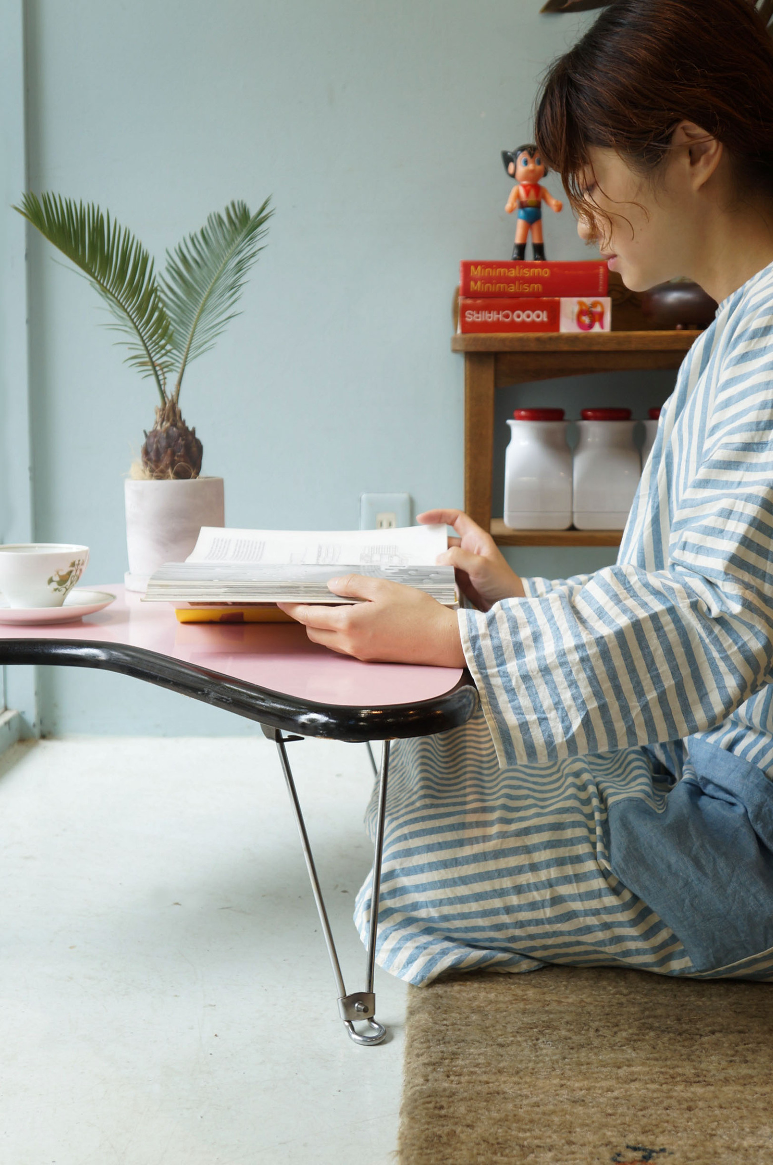 Mid Century Vintage Style Boomerang Coffee Table/アトミック ブーメラン ヴィンテージ コーヒーテーブル クリームソーダ ロカビリー