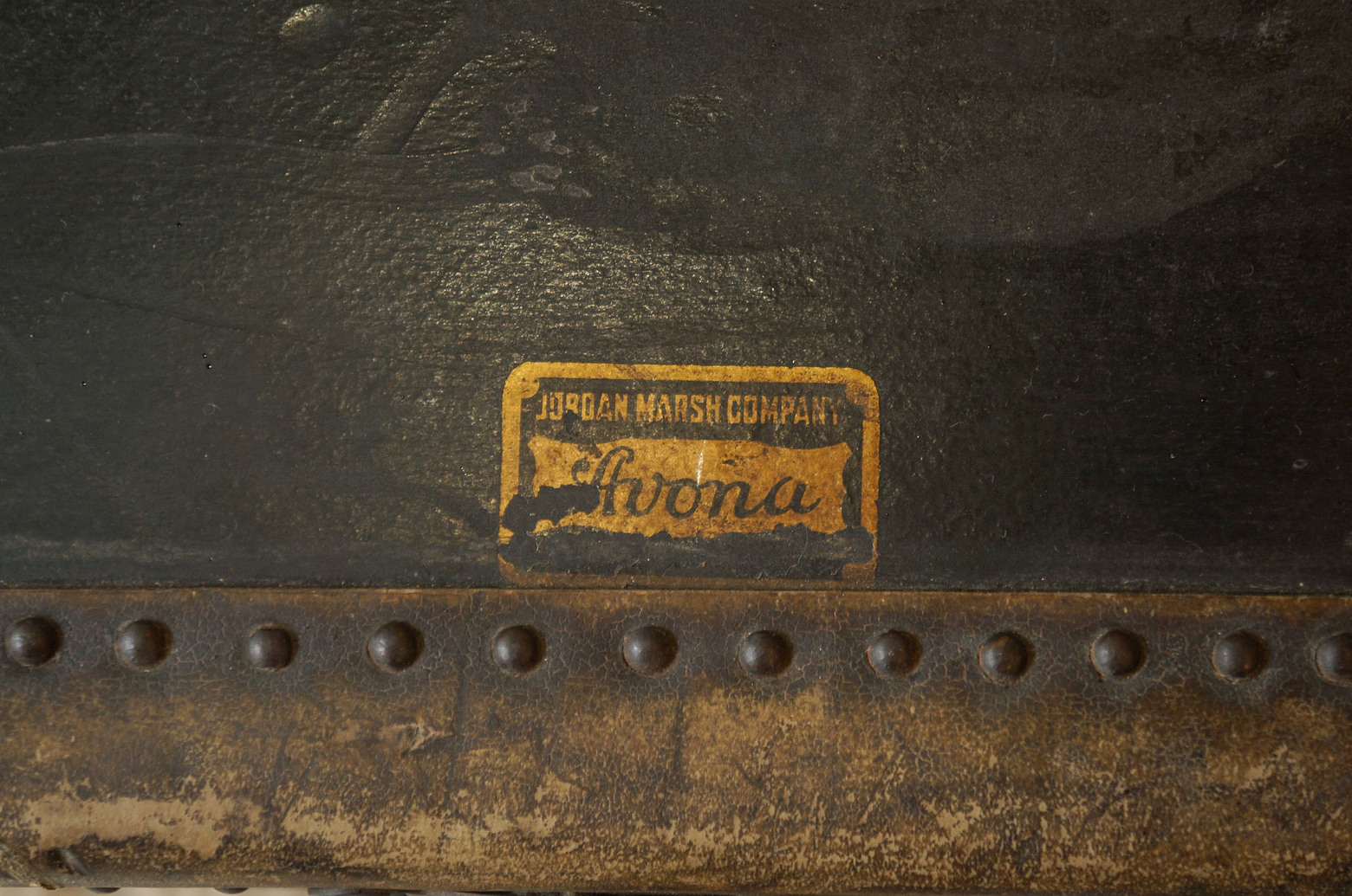 US Antique Steamer Trunk Jordan Marsh/アメリカ アンティーク スチーマートランク スーツケース ディスプレイ チェスト ボックス 収納 2