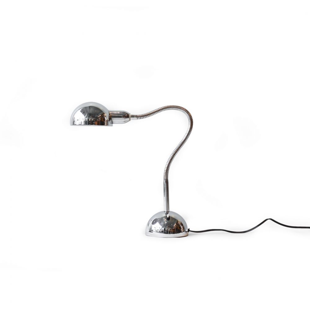 France Vintage Silver Gooseneck Lamp/フランスヴィンテージ シルバー グースネック デスクランプ 照明 ミッドセンチュリーモダン インテリア