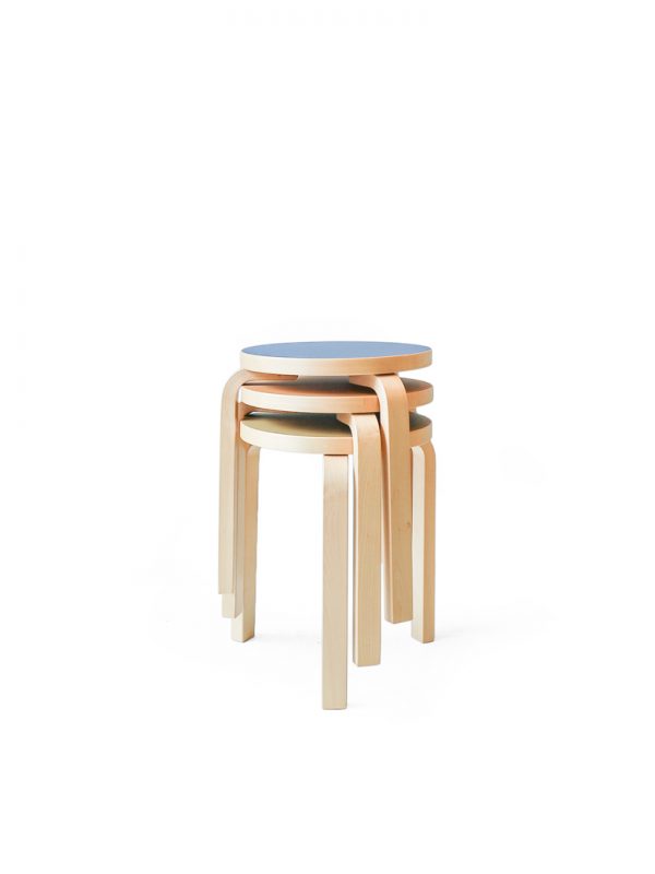 artek スツール60 60 椅子　scope別注　ホワイト　ナチュラル Stool 60 (スツール60) | ナチュラル ラッカー | Artek (アルテック)