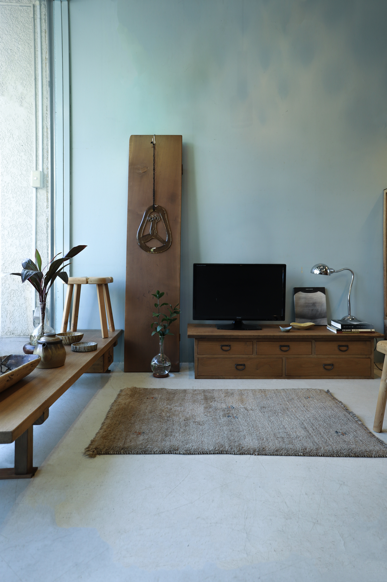 Japanese Vintage Wooden Low Board/ジャパンヴィンテージ ローボード 裁ち台 テレビ台 引き出し 古道具 時代家具
