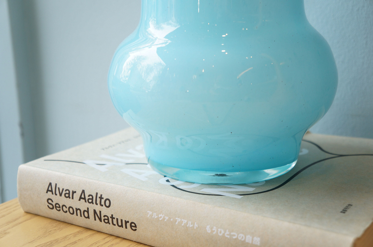 Japanese Vintage IWATA Glass Table Lamp/岩田ガラス テーブルランプ 照明 レトロモダン インテリア ジャパンヴィンテージ ライトブルー