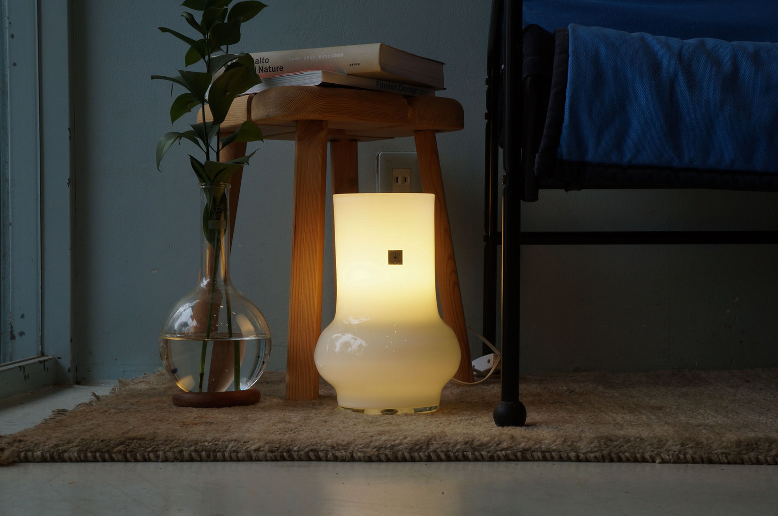 Japanese Vintage IWATA Glass Table Lamp/岩田ガラス テーブルランプ 照明 レトロモダン インテリア ジャパンヴィンテージ