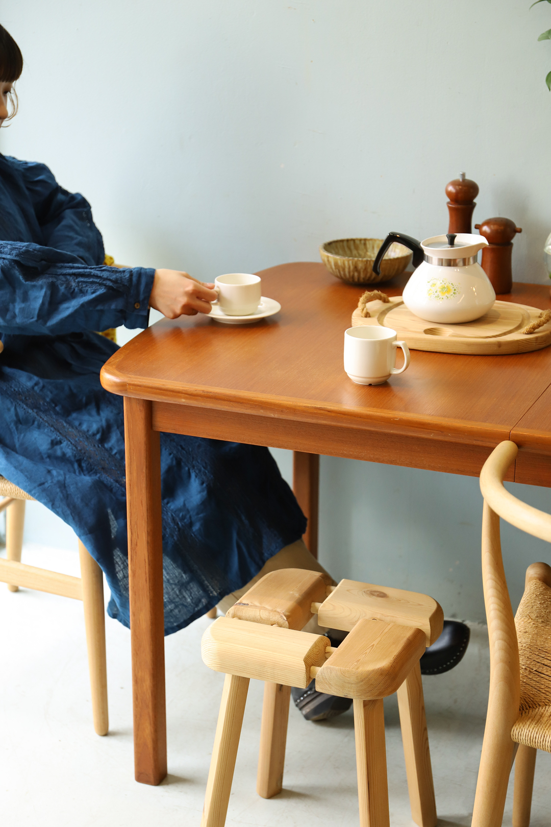 Japanese Vintage Aobayashi Extension Dining Table/青林製作所 エクステンション ダイニングテーブル チーク材 ジャパンヴィンテージ