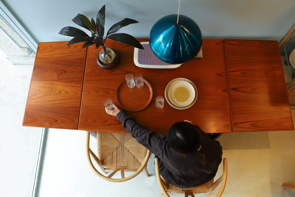 デンマークヴィンテージ エクステンションダイニングテーブル グレーテ