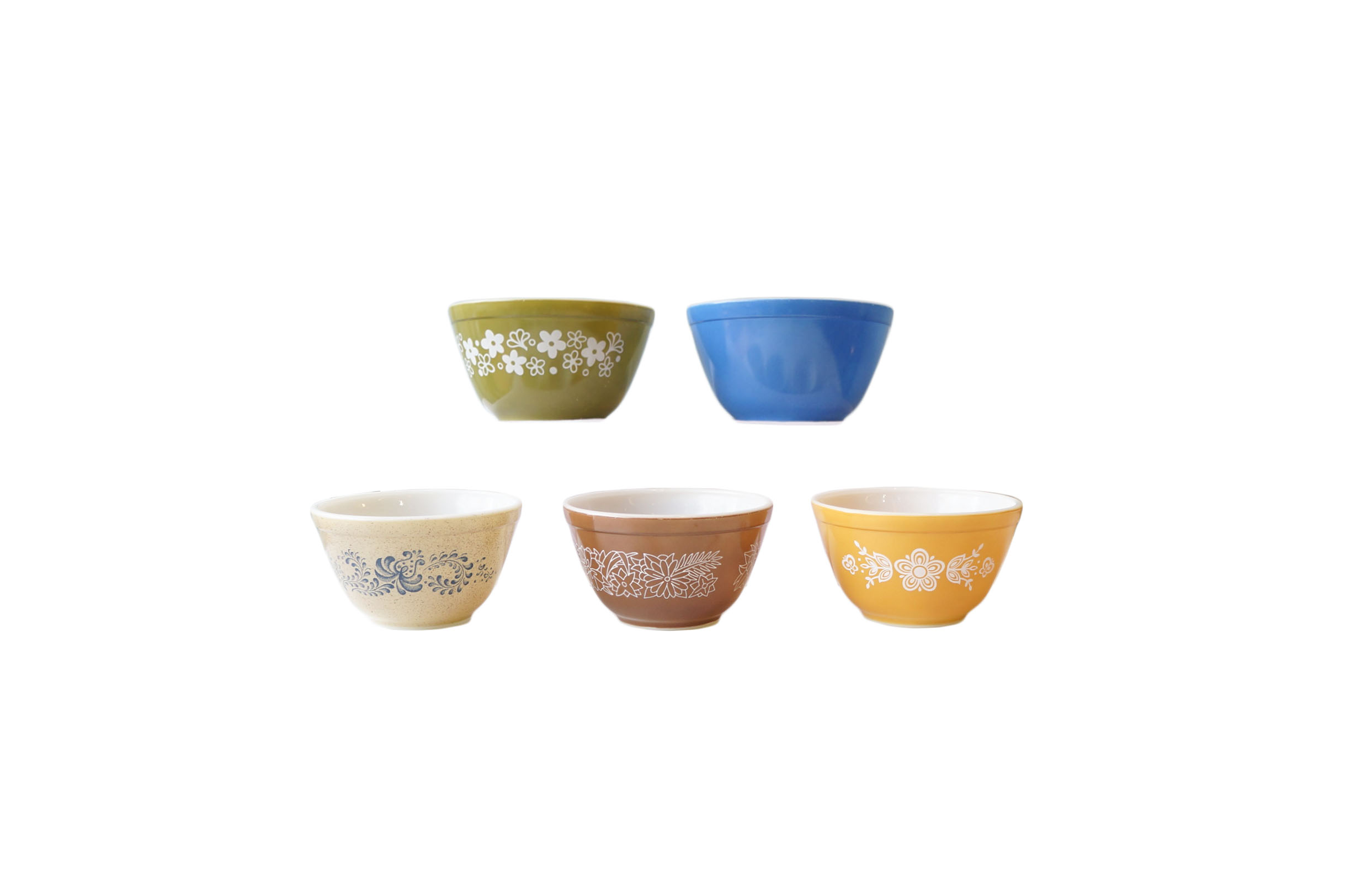 日本国産old pyrex オールドパイレックス ミキシングボール 4点セット USA製 パイレックス