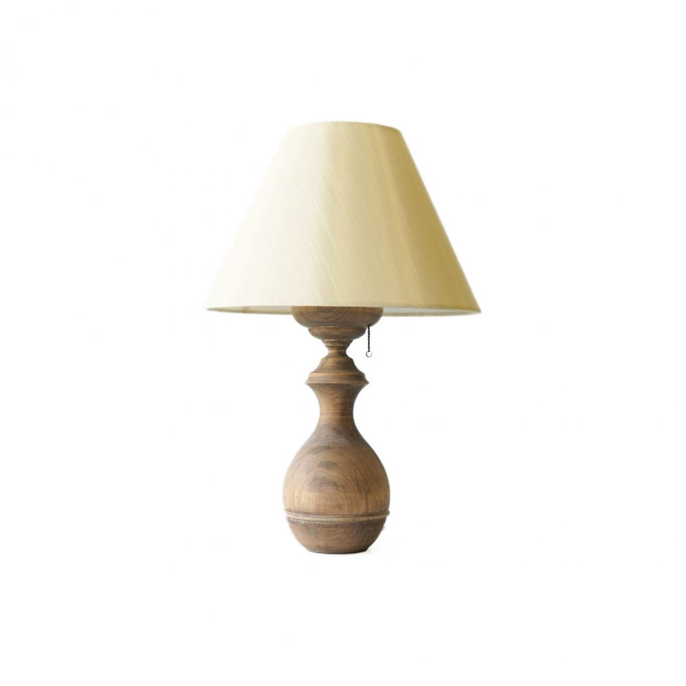 Antique Oakwood Table Lamp/アンティーク テーブルランプ オーク材 間接照明 シャビー インテリア 1