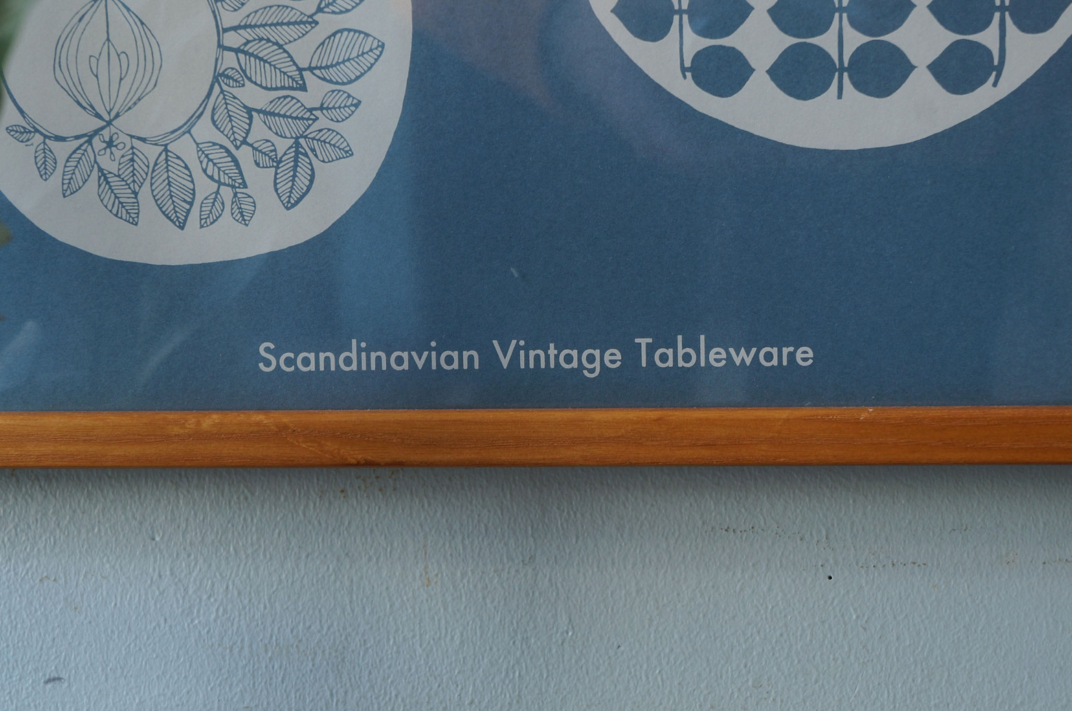 Scandinavian Vintage Tableware Poster Frame/北欧、暮らしの道具店 北欧のお皿 オリジナルポスター 額 シルクスクリーン インテリア ナチュラル