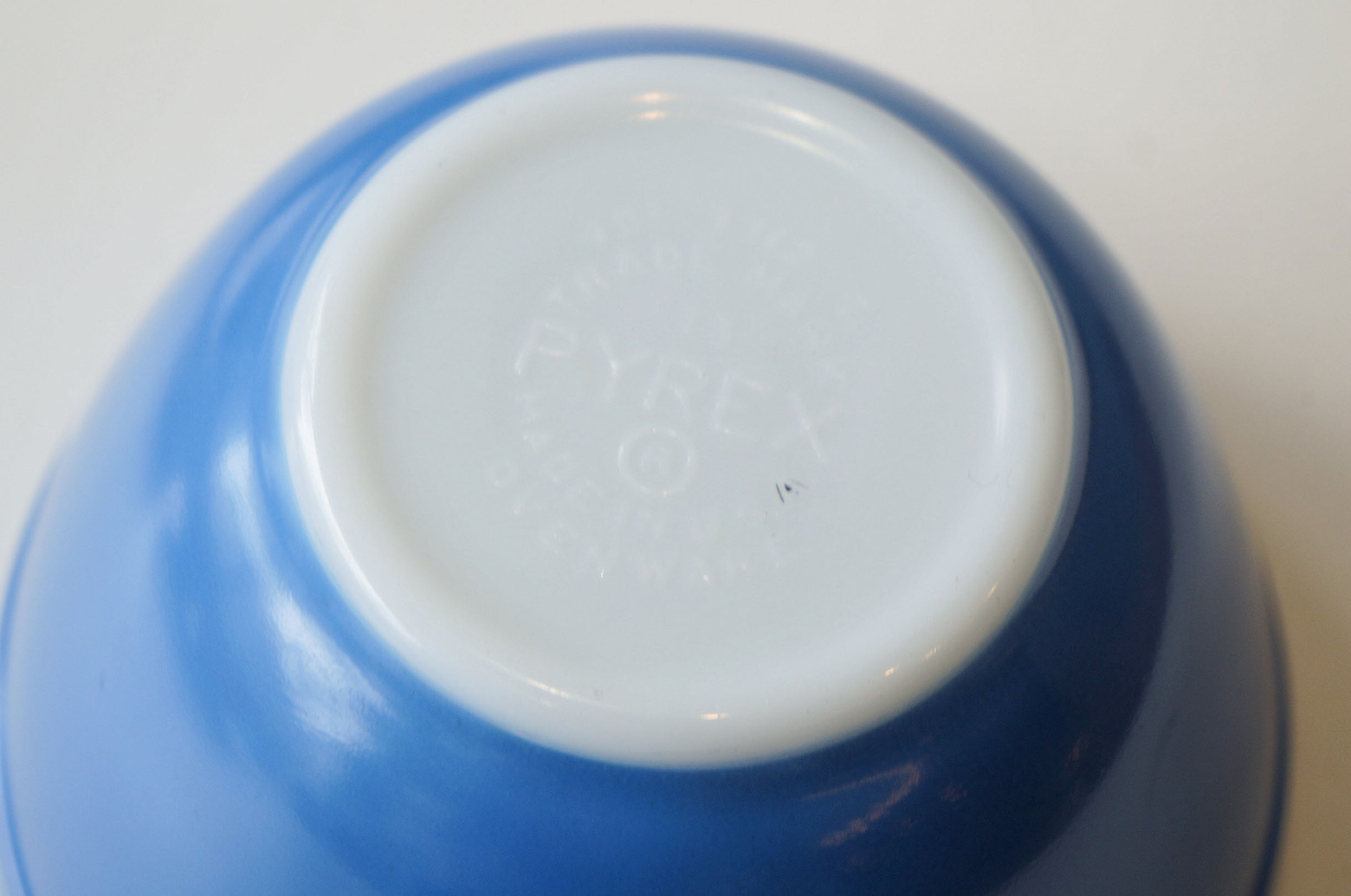 Old PYREX Mixing Bowl Primary Color Blue Ssize/オールドパイレックス ミキシングボウル アメリカヴィンテージ 食器 レトロ プライマリーカラー ブルー