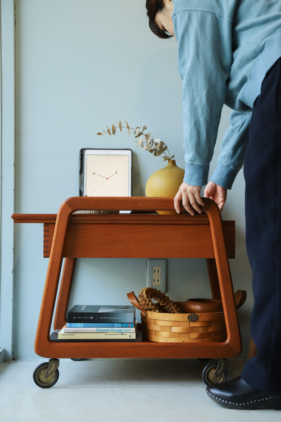 Danish Vintage Sika Møbler Sewing Wagon/デンマークヴィンテージ シカモブラー ソーイングワゴン チーク材 北欧家具