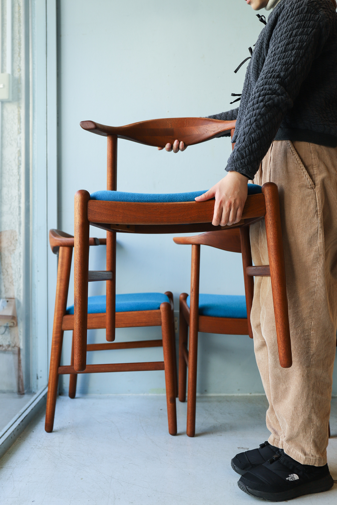 ジャパンヴィンテージ 青林製作所 ダイニングチェア チーク材 椅子 