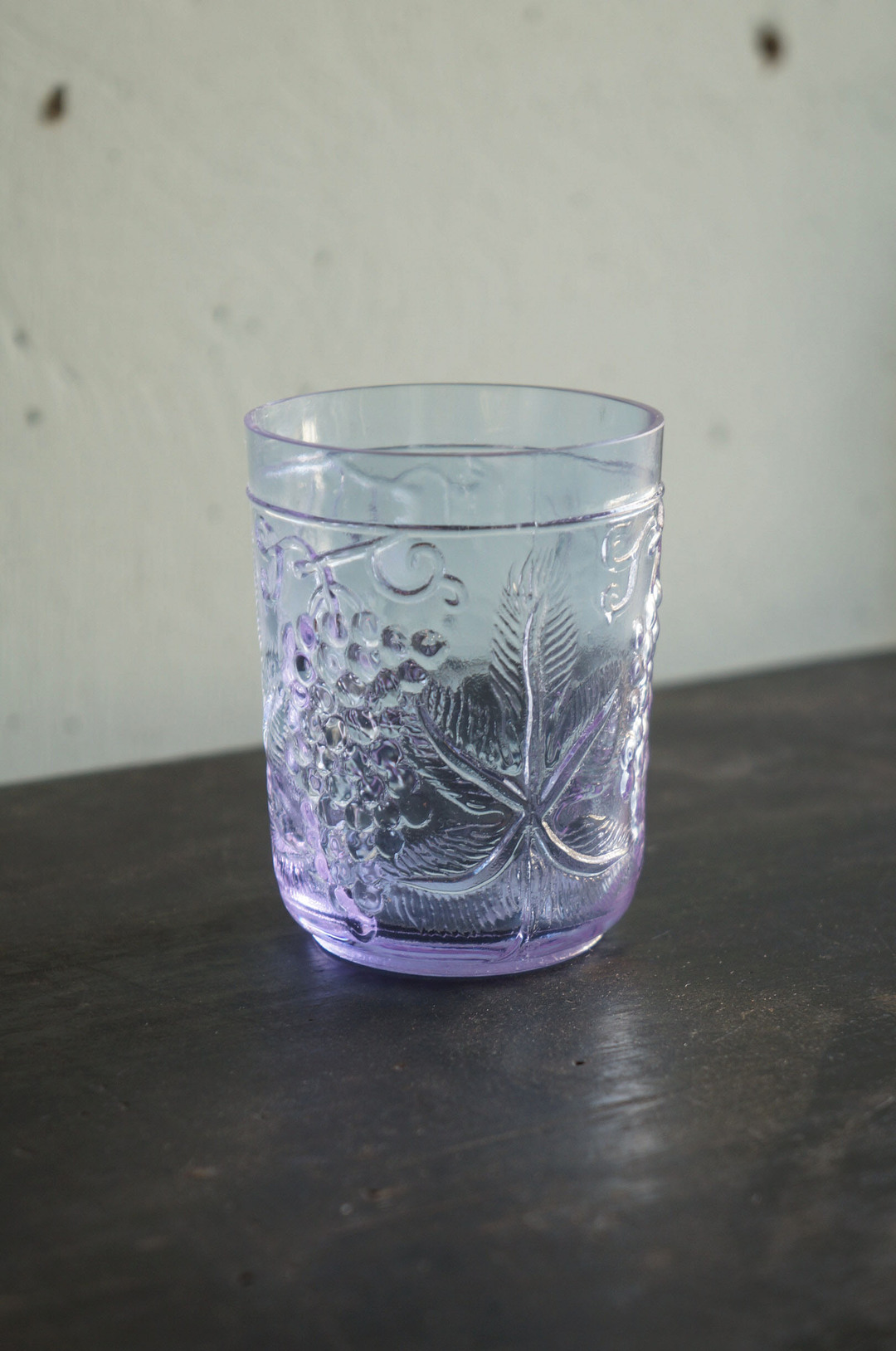 US Vintage Depression Glass Tumbler/アメリカヴィンテージ ディプレッションガラス タンブラー グラス レトロ 食器 ネオジムガラス アメジスト 1