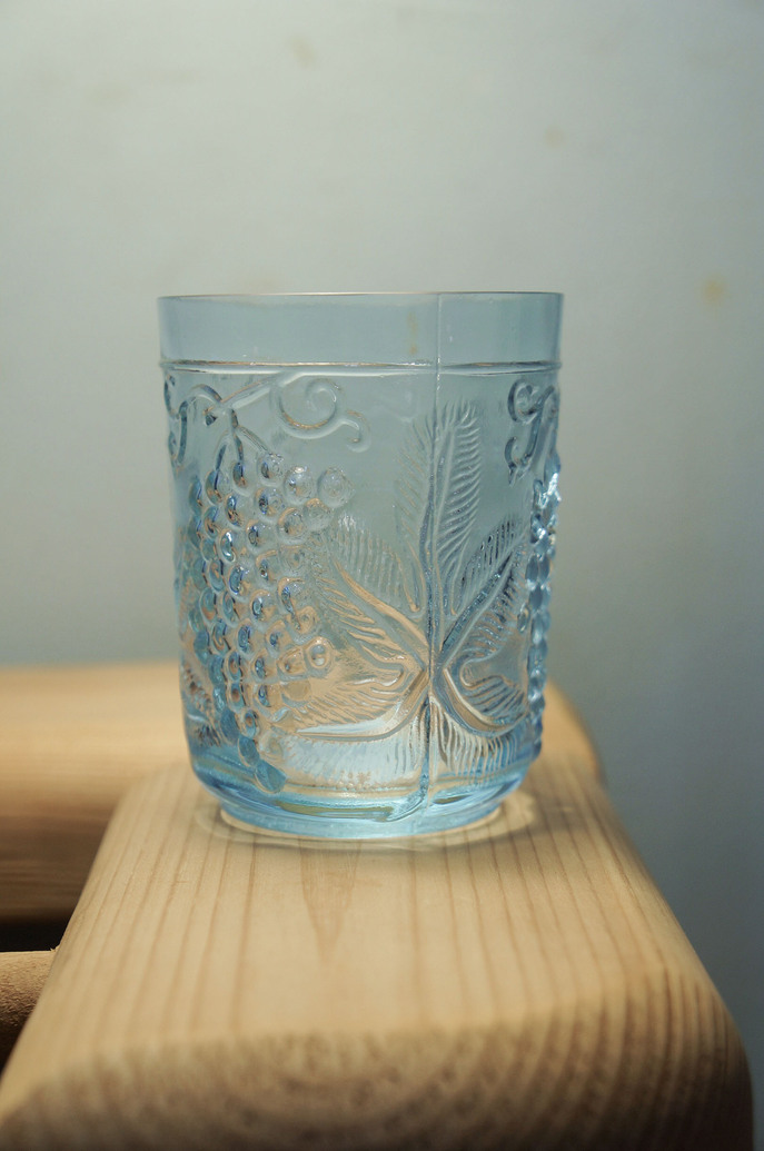 US Vintage Depression Glass Tumbler/アメリカヴィンテージ ディプレッションガラス タンブラー グラス レトロ 食器 ネオジムガラス アメジスト 5