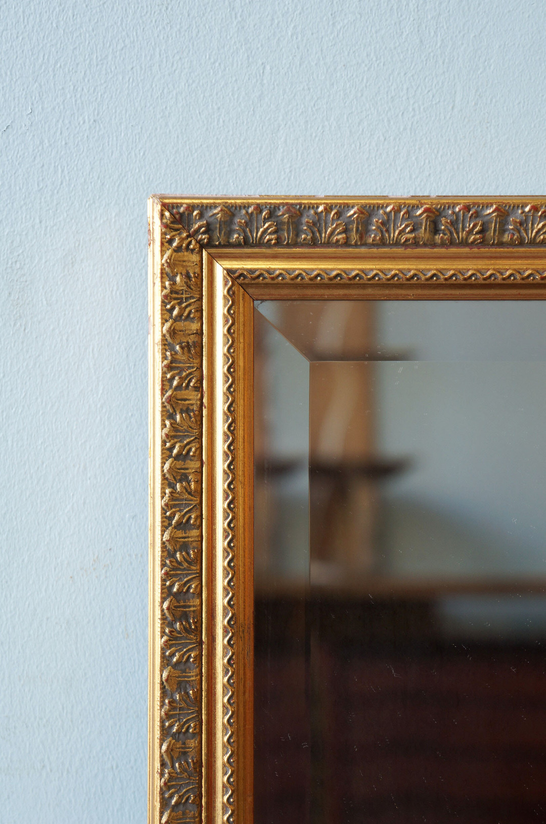 Bevelled Mirror Made in Italy/ウォールミラー イタリア製 壁掛け鏡 レリーフ インテリア