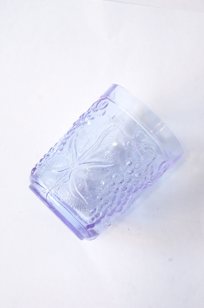 US Vintage Depression Glass Tumbler/アメリカヴィンテージ ディプレッションガラス タンブラー グラス レトロ 食器 ネオジムガラス アメジスト 4