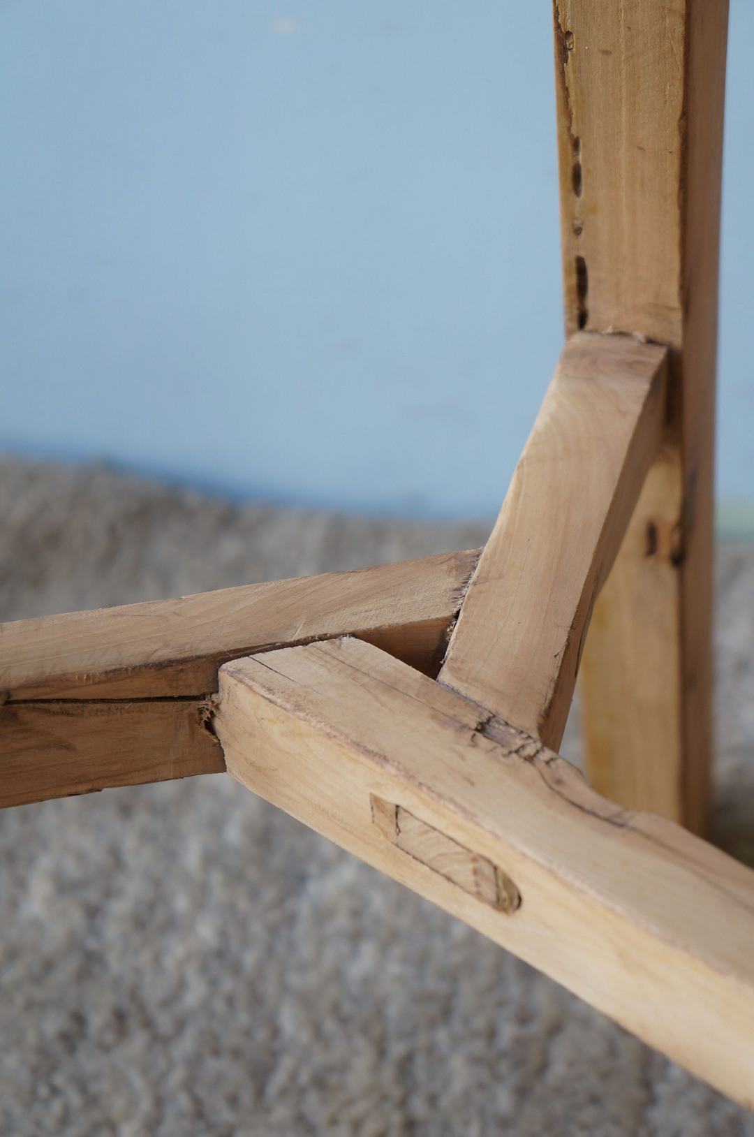 Toolbox Old Elm Wood Stool/ツールボックス 古材 スツール ニレ材 三本脚 椅子 ナチュラル シャビー インダストリアル