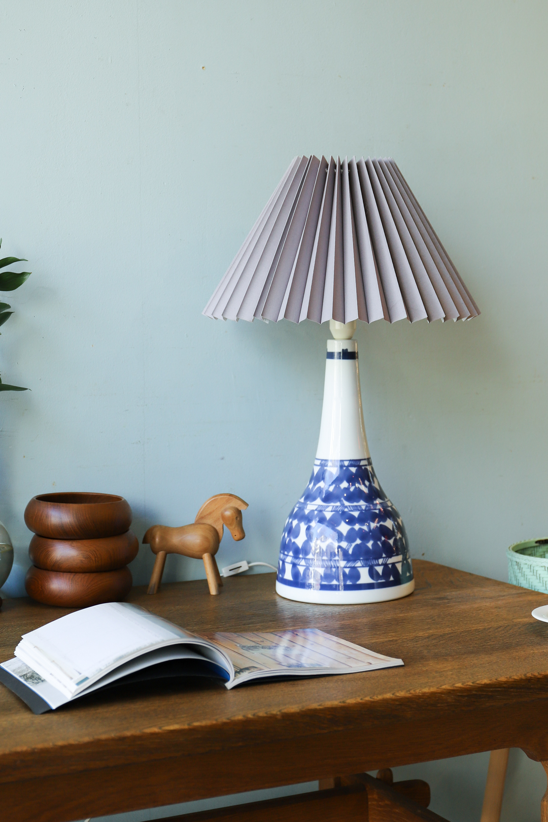 Scandinavian Vintage Pottery Table Lamp/北欧ヴィンテージ テーブルランプ 陶器 照明 インテリア