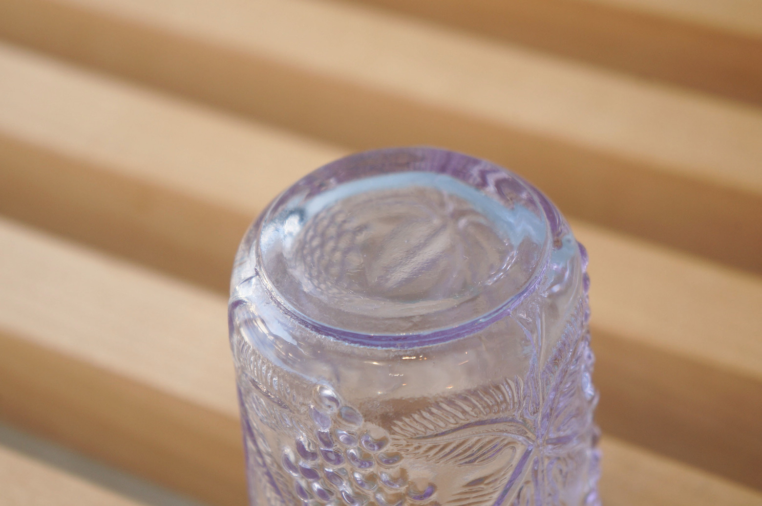 US Vintage Depression Glass Tumbler/アメリカヴィンテージ ディプレッションガラス タンブラー グラス レトロ 食器 ネオジムガラス アメジスト