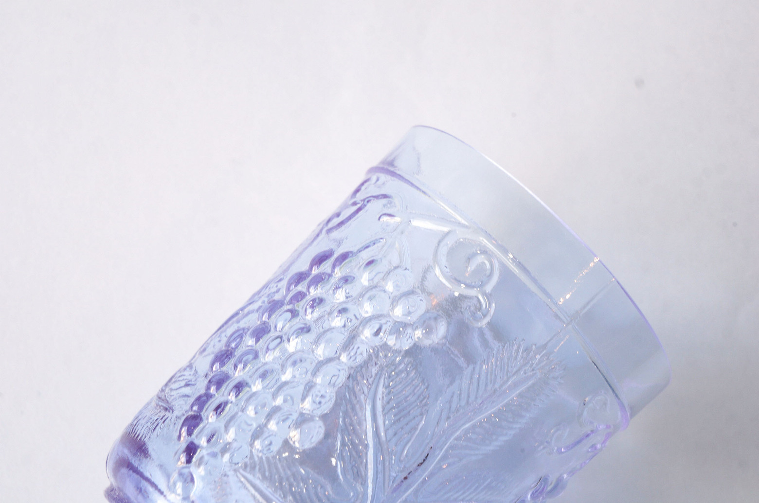 US Vintage Depression Glass Tumbler/アメリカヴィンテージ ディプレッションガラス タンブラー グラス レトロ 食器 ネオジムガラス アメジスト 6