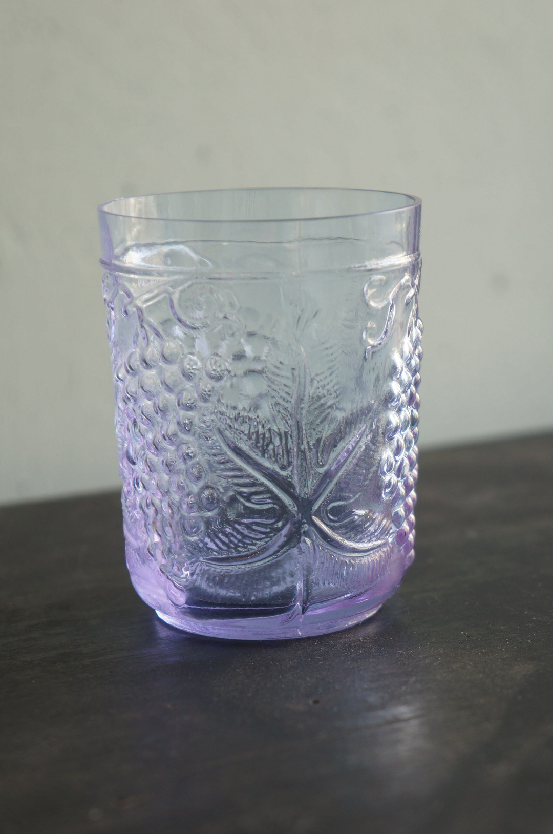 US Vintage Depression Glass Tumbler/アメリカヴィンテージ ディプレッションガラス タンブラー グラス レトロ 食器 ネオジムガラス アメジスト 3