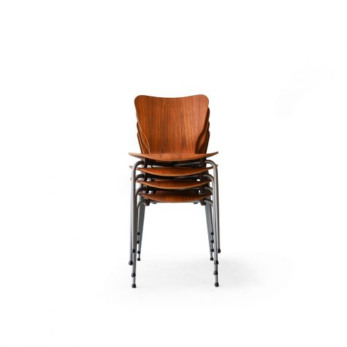 MH Stålmøbler Teak Plywood Stacking Chair/デンマークヴィンテージ スタッキングチェア チーク材 プライウッド 椅子 ミッドセンチュリー モダン 北欧家具