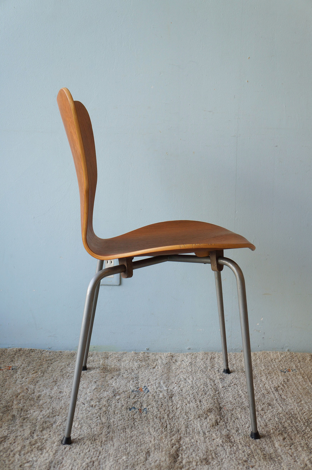 Danish Vintage Teak Plywood Stacking Chair MH Stålmøbler/デンマークヴィンテージ スタッキングチェア チーク材 プライウッド 椅子 ミッドセンチュリー モダン 北欧家具 3