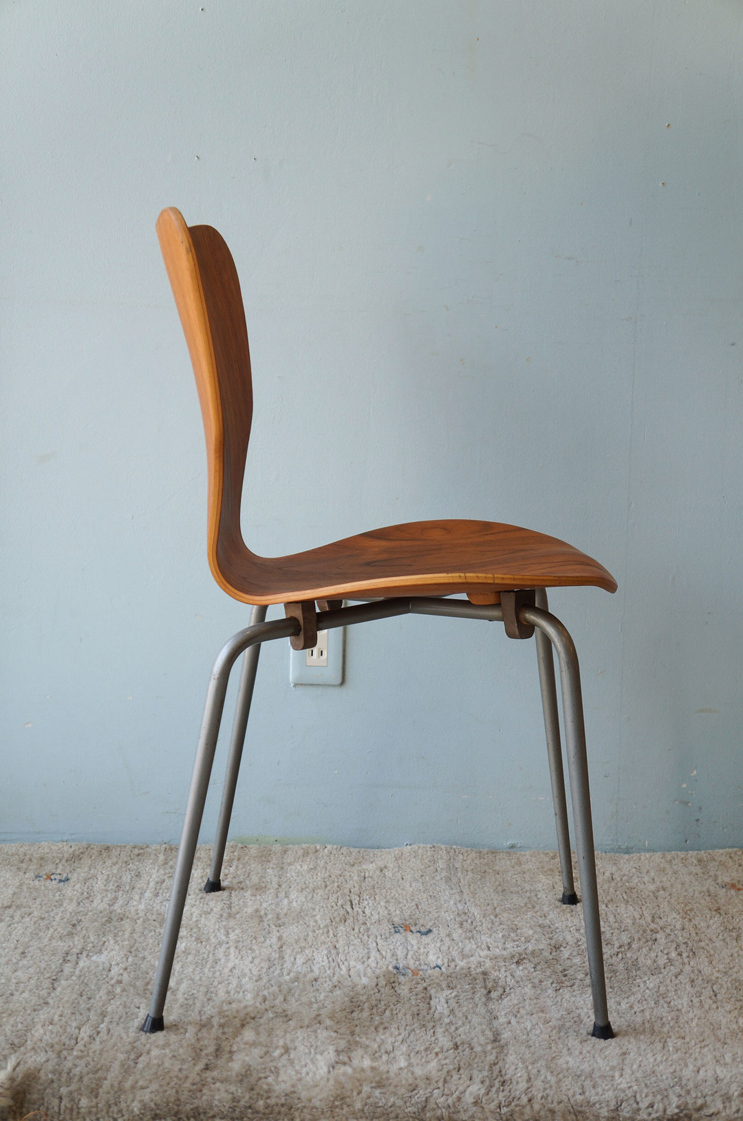 Danish Vintage Teak Plywood Stacking Chair MH Stålmøbler/デンマークヴィンテージ スタッキングチェア チーク材 プライウッド 椅子 ミッドセンチュリー モダン 北欧家具 5