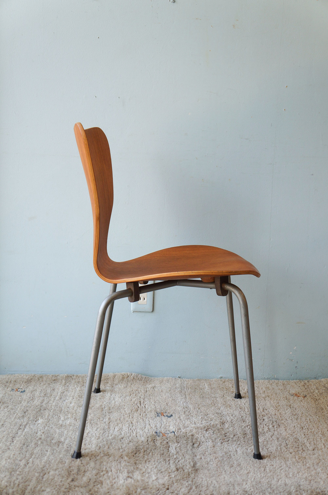 Danish Vintage Teak Plywood Stacking Chair MH Stålmøbler/デンマークヴィンテージ スタッキングチェア チーク材 プライウッド 椅子 ミッドセンチュリー モダン 北欧家具 6