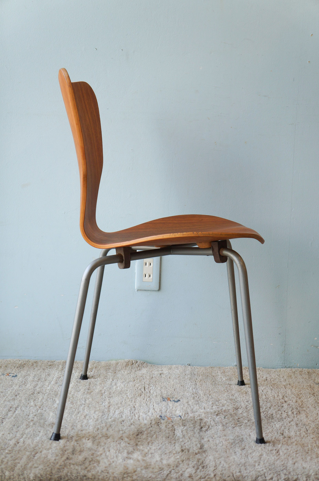 Danish Vintage Teak Plywood Stacking Chair MH Stålmøbler/デンマークヴィンテージ スタッキングチェア チーク材 プライウッド 椅子 ミッドセンチュリー モダン 北欧家具 8