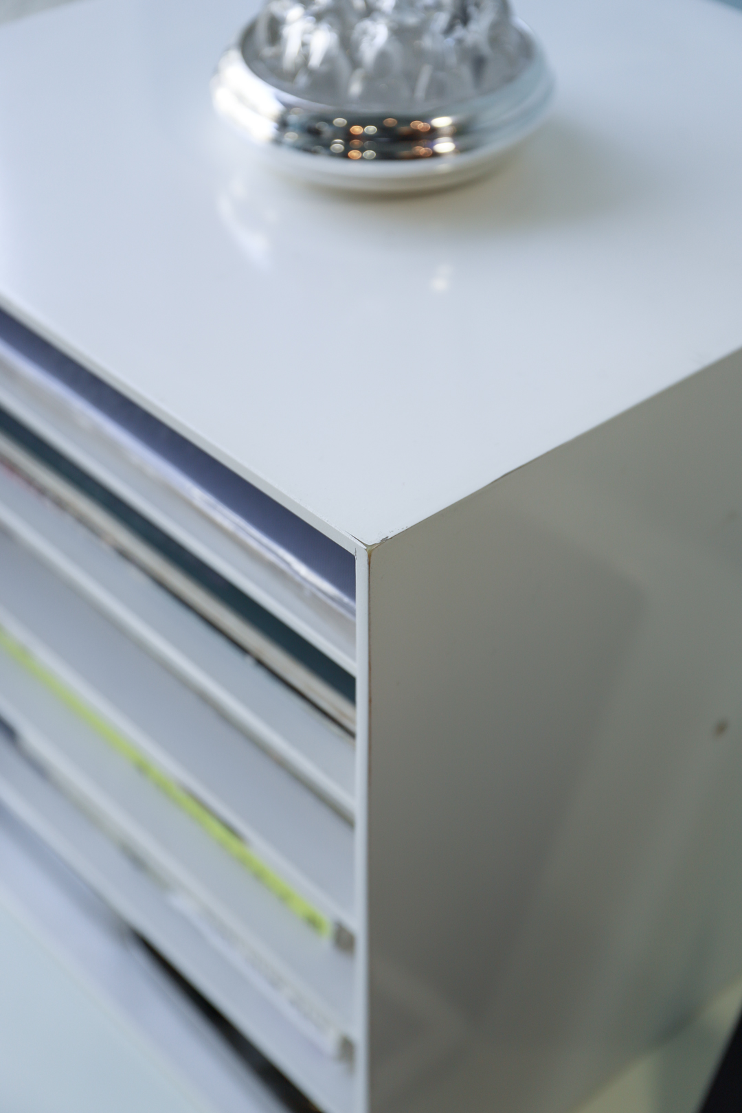 White Painting Table and Shelf Modern Design/ユーロモダン テーブル シェルフ ホワイトカラー ミッドセンチュリー インテリア